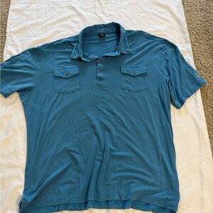 Men's Kuhl Casual Blue Polo Shirt with Chest Pockets XXL